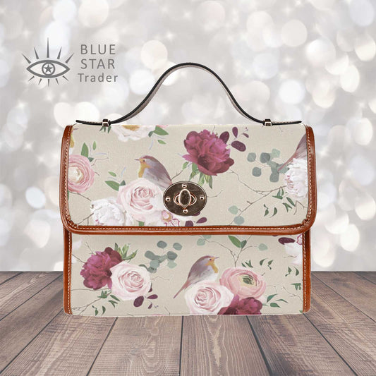 Floral Songbird Cottagecore Crossbody Purse Satchel Hand Bag