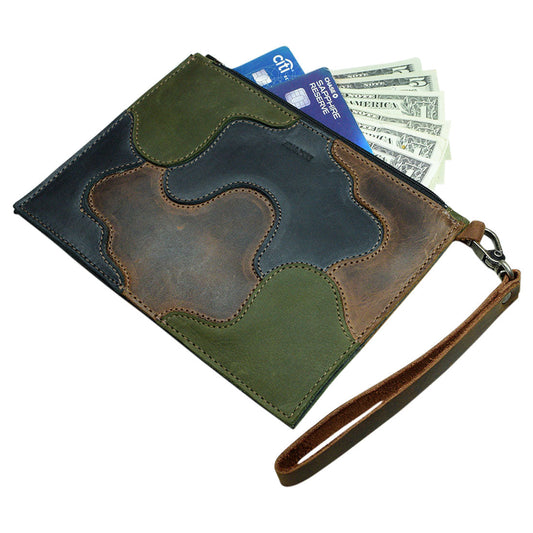 Multicolored Patched Clutch Bag