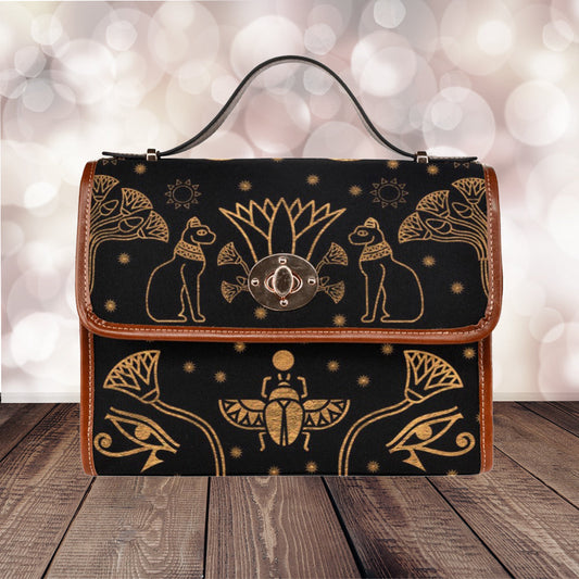 Egyptian scarab beetle cross body purse