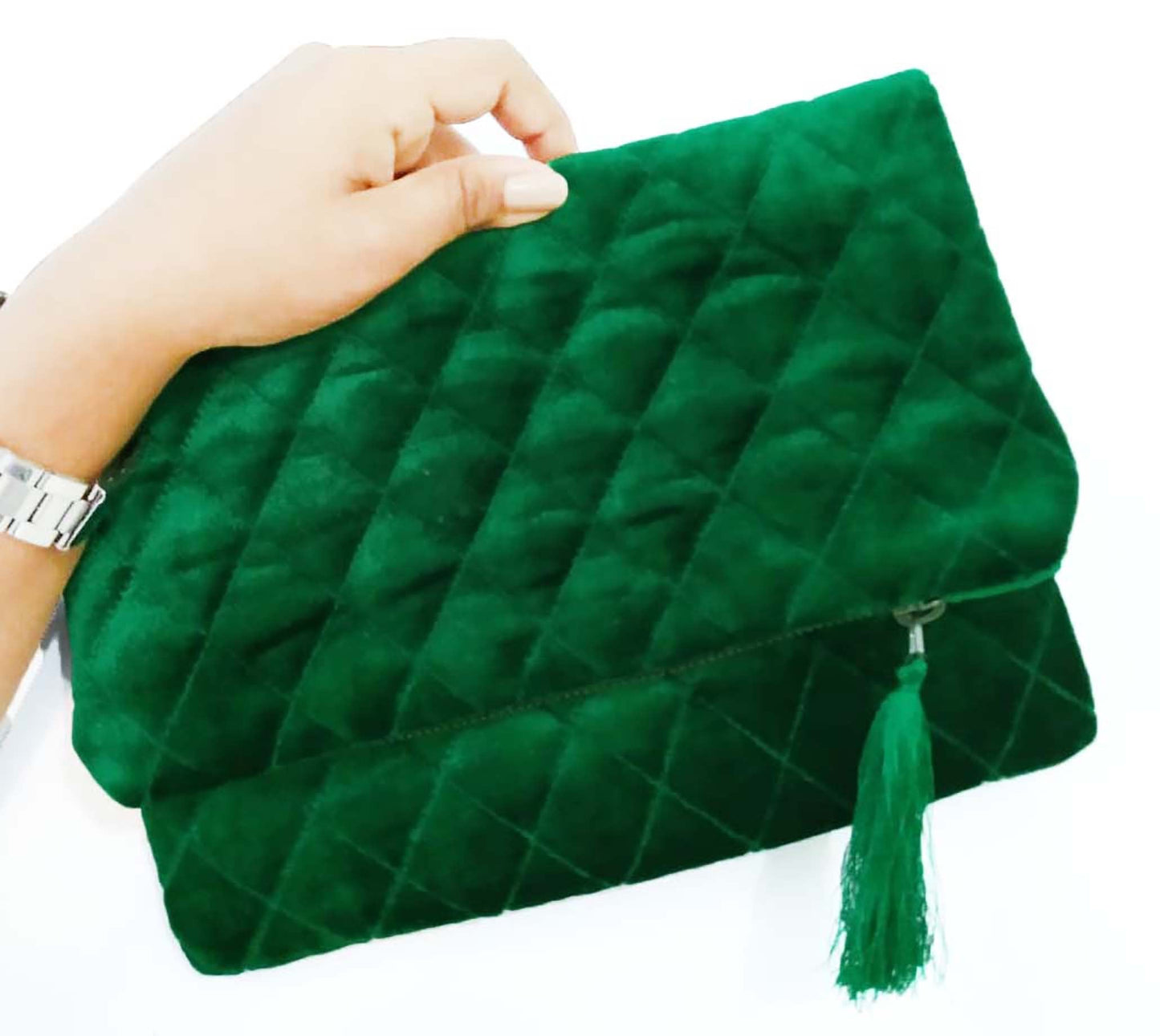 Personalized Velvet Purse, Quilted Pouch, Evening Clutch