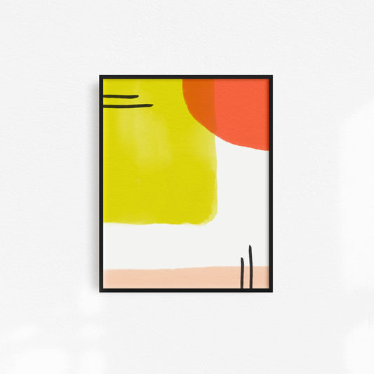 Red Geo Art Print