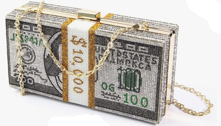 Crystal Money Clutch