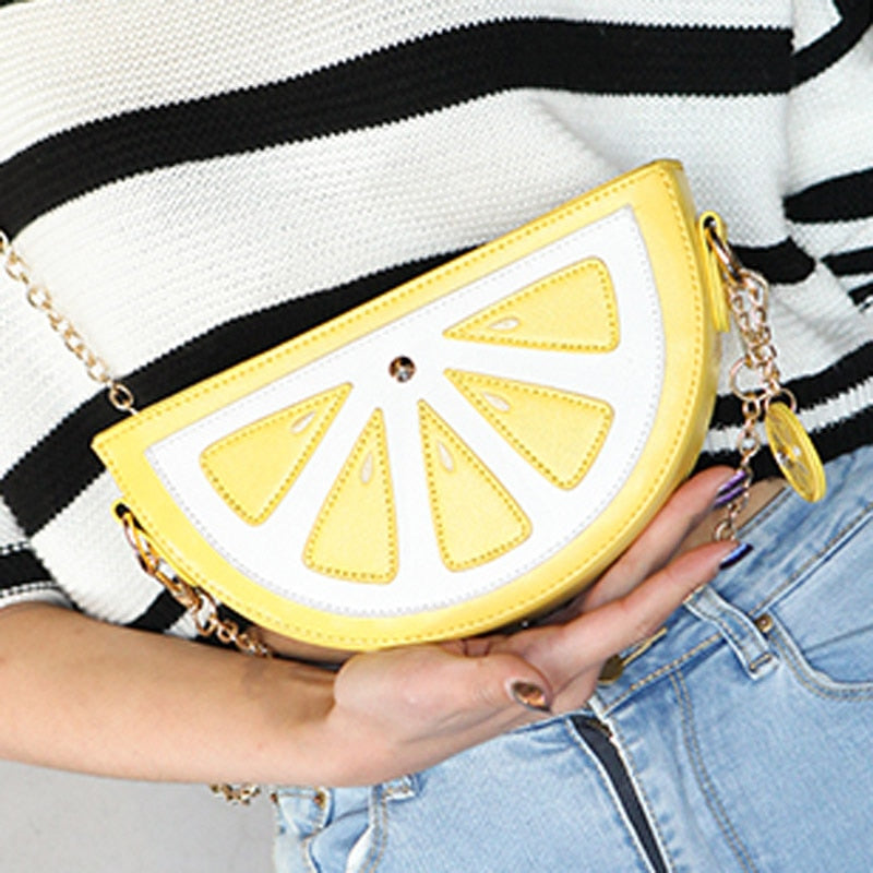 Cute Fruit Packet Chain Shoulder Bag Orange Watermelon Strawberry Bag
