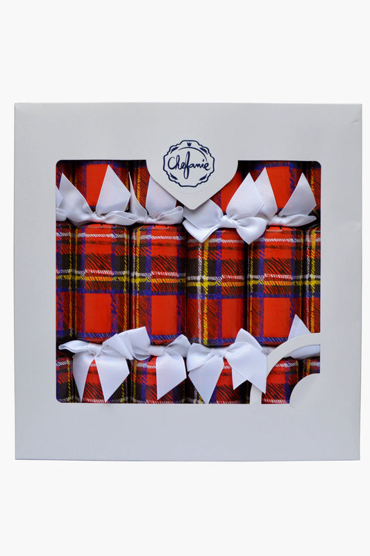 Red Plaid Poppers Set of 6