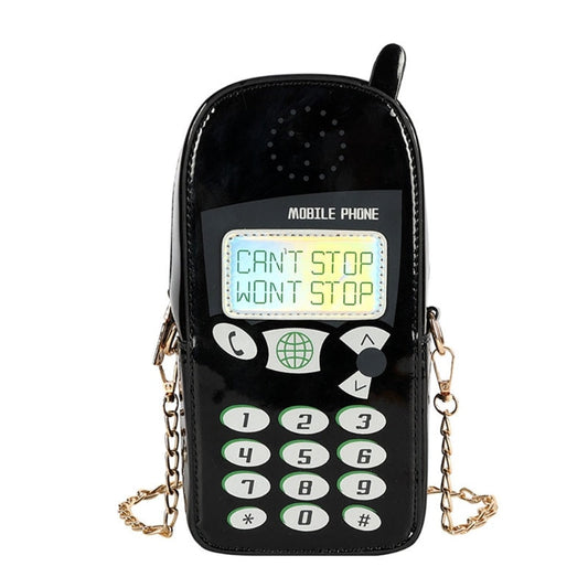 Retro Mobile Phone Shape Chain CrossbodyBag