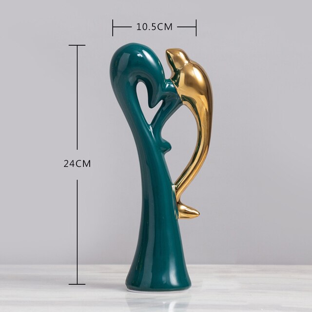 Nordic Love Bird Figurines - Modern Ceramic Statues for Living Room Home Decoration