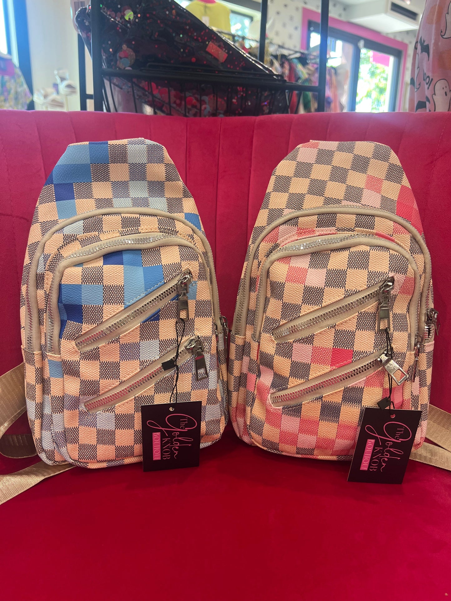 CHECKERED CROSSBODY