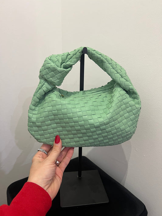 Faux Woven Handbag