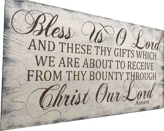 Bless Us O Lord Kitchen Sign Dining Room Decor