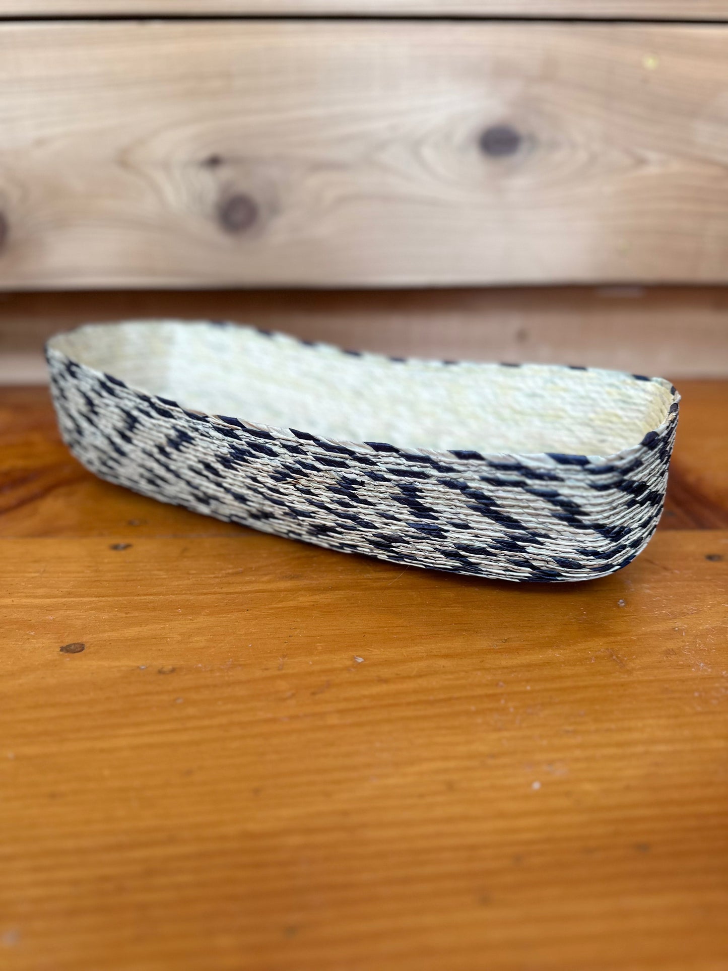 Rectangular Natural/Confetti Basket