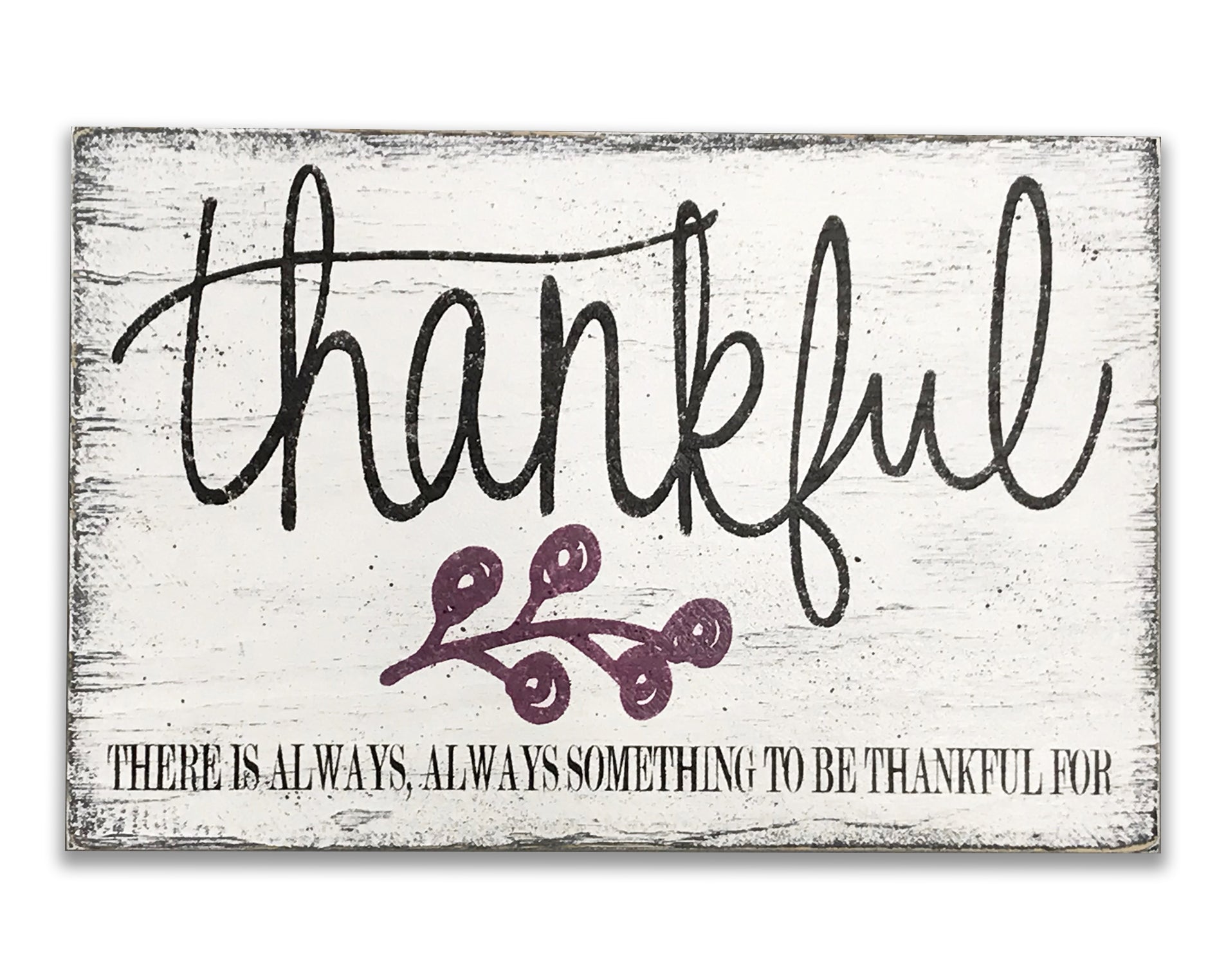 thankful wooden wall sign