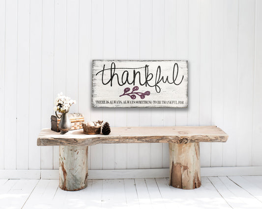 thankful wood wall decor