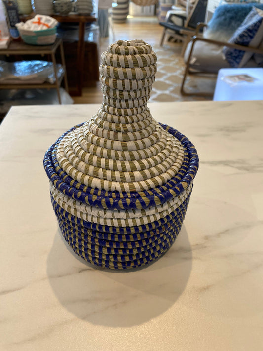 Mini Woven Canisters with Tops