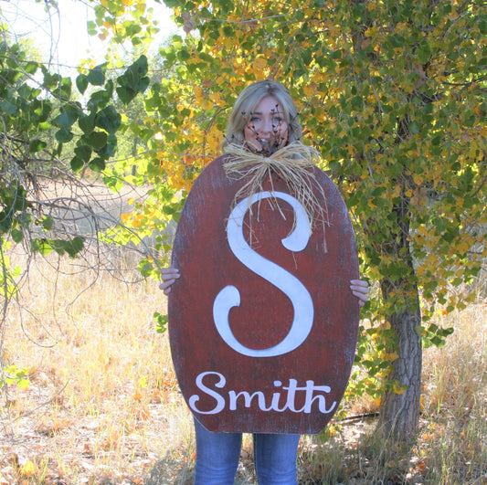 Personalized Pumpkin Wood Fall Autumn Decor