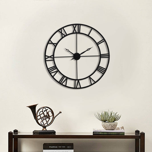 Sunjoy Black Clock Wall Decor