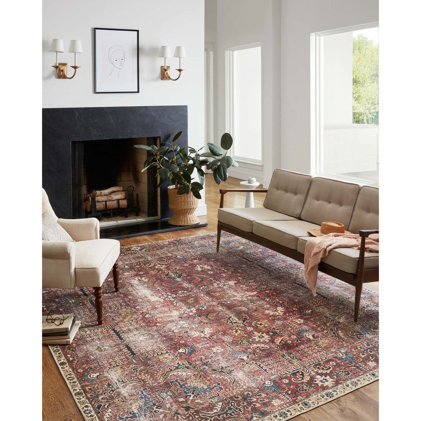 Chris Loves Julia Jules Merlot/Multi Rug