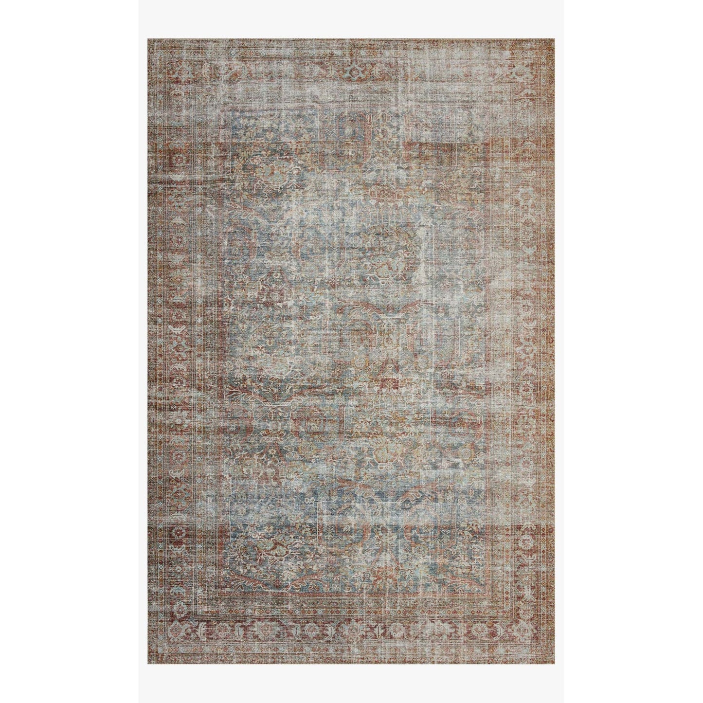 Chris Loves Julia Jules Lagoon/Brick Rug