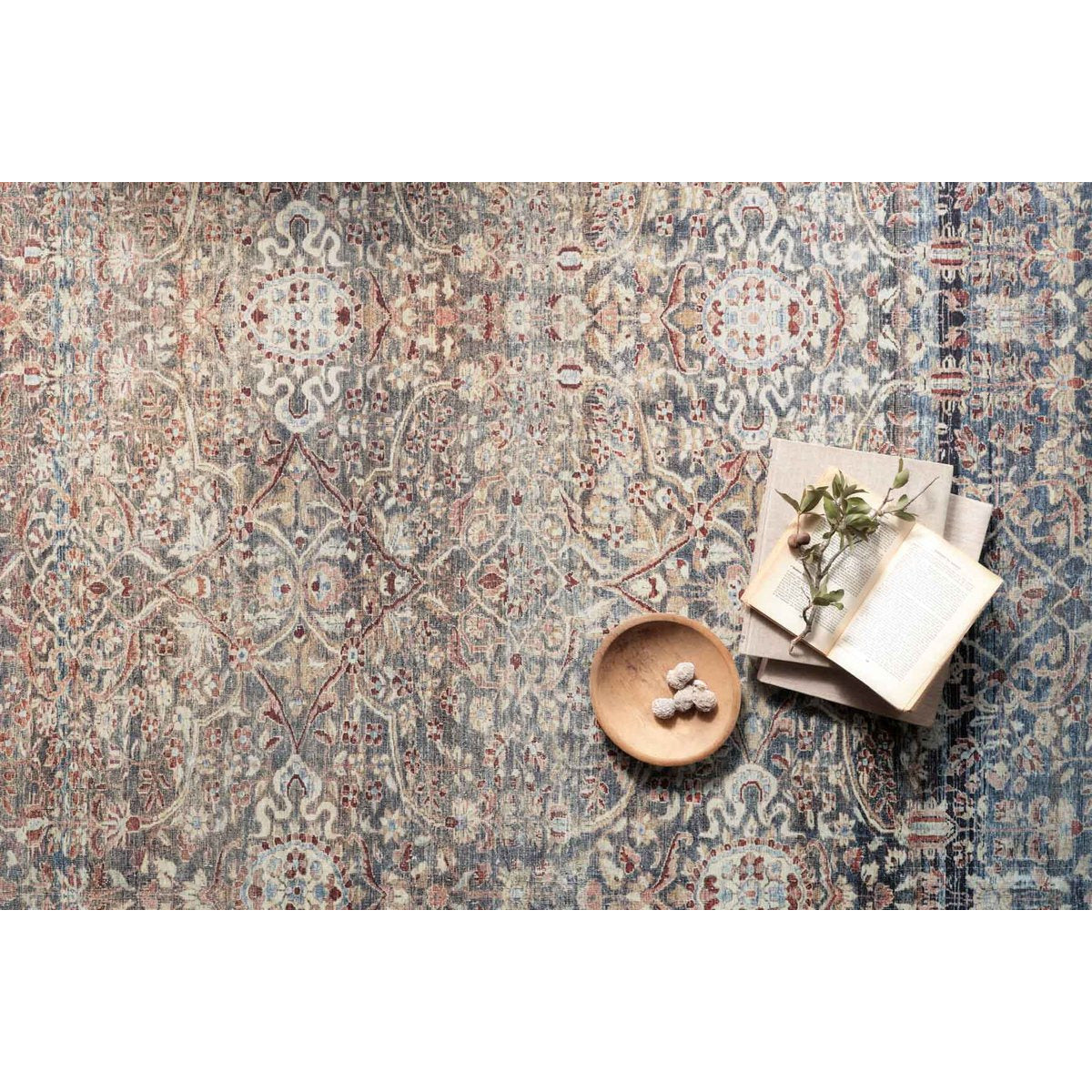 Chris Loves Julia Jules Denim/Spice  Rug