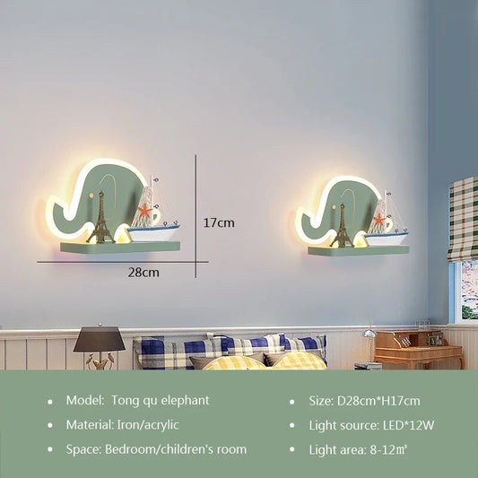 Unique Modern Creative LED Wall Lamp For Children's Room Living Room Bedroom Beside Corridor Cartoon Wall Light Home Decoration ShopOnlyDeal