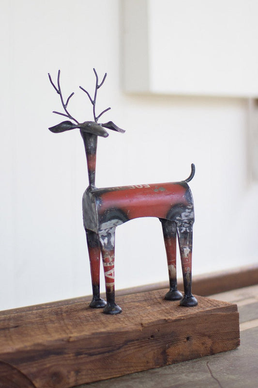 Red Metal Reindeer