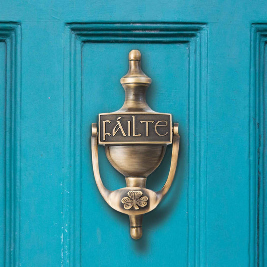 Antique Brass Irish "Failte" Door Knocker