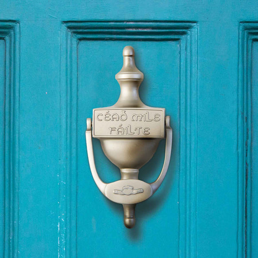 Cead Mile Failte Claddagh Door Knocker - Pewter