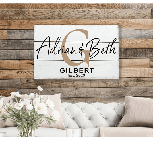 Personalized Family Name Sign