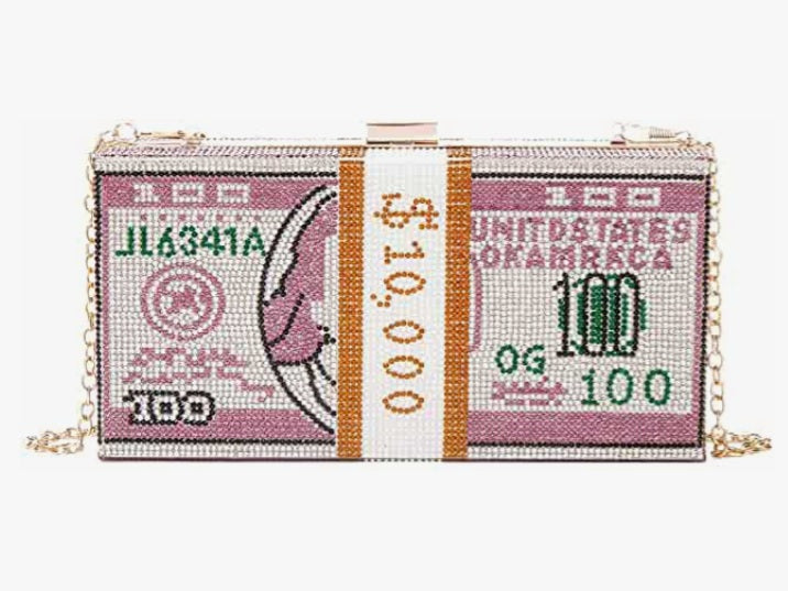 Crystal Money Clutch