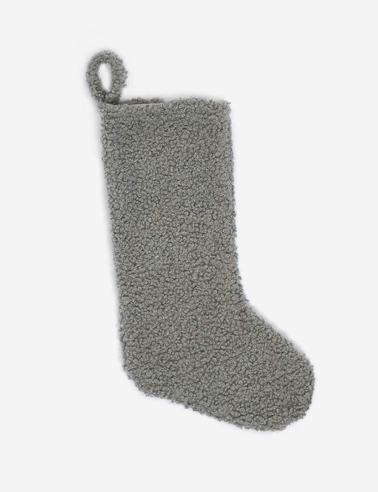 #color::pewter | Olya Pewter Gray Plush Stocking
