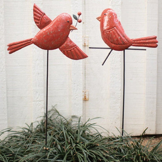 Red Cardinal Yard Stakes