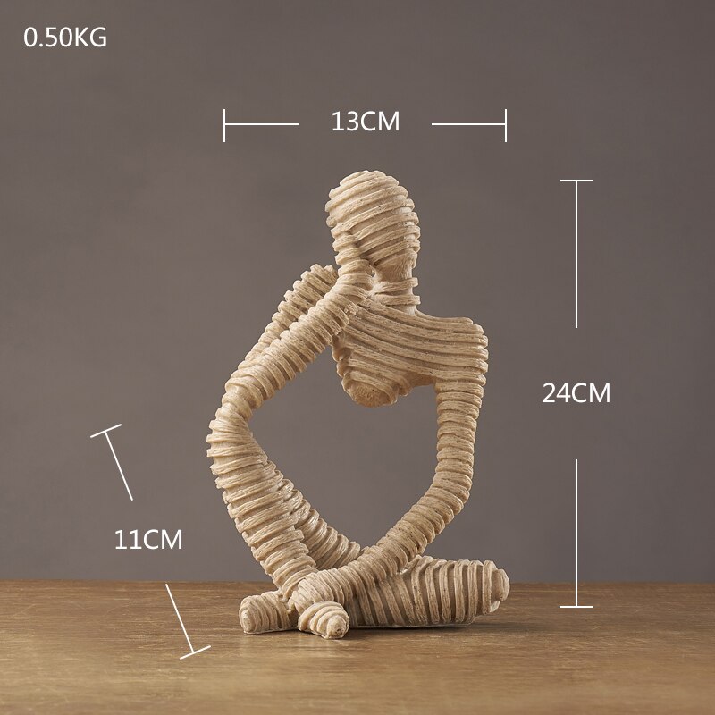 Nordic Abstract Character Figurine - Modern Art Resin Sculpture for Home Room Decor