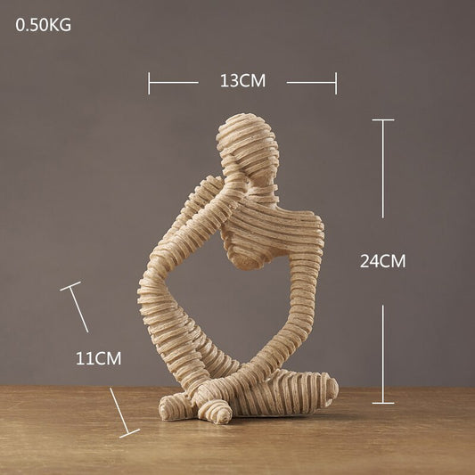 Nordic Abstract Character Figurine - Modern Art Resin Sculpture for Home Room Decor