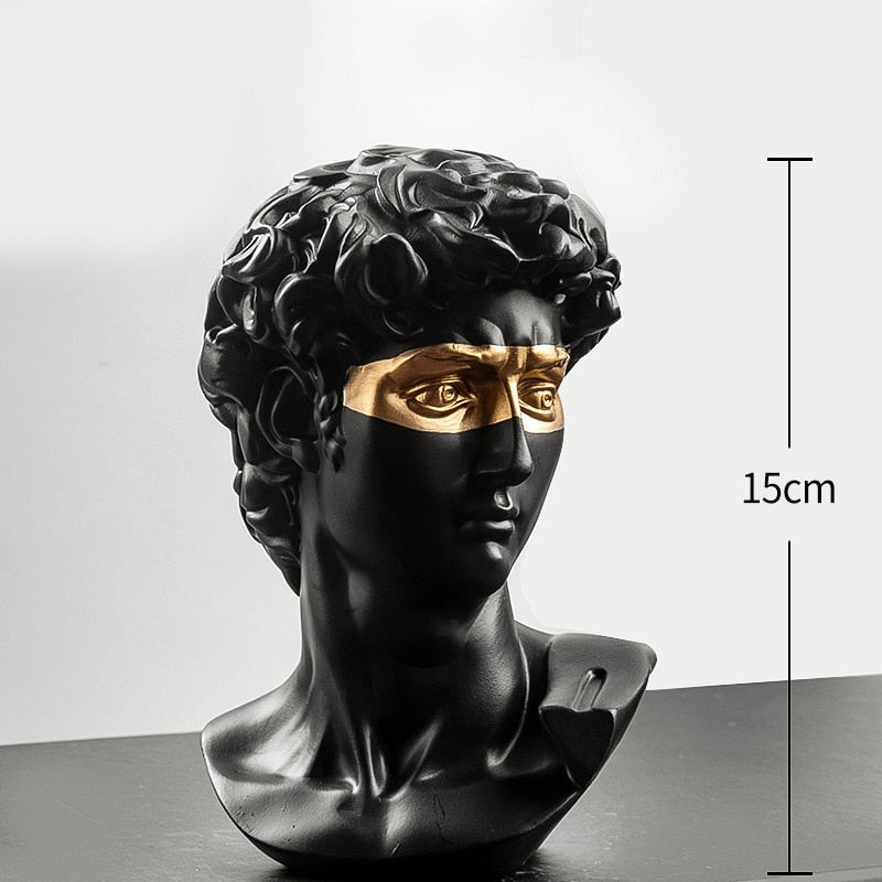 Resin David Bust Sculpture: Elegant Office and Home Decor Accessory