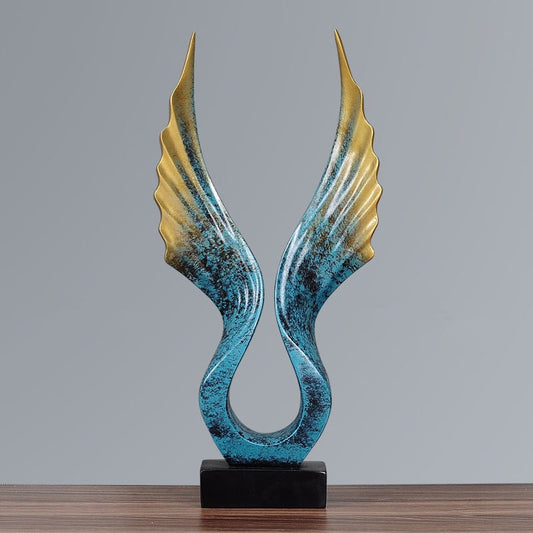 Nordic Modern Resin Eagle Sculpture: Elegant Family Ornament for Home and Office