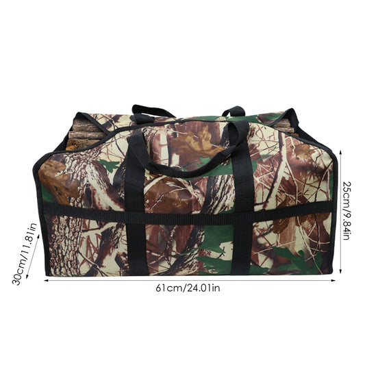 Wood Carrying Bag Firewood Storage Bag Oxford Outdoor Camping Wood Log Carrier Match Bag Package Outdoor Tote Home Fireplace Supplies ShopOnlyDeal