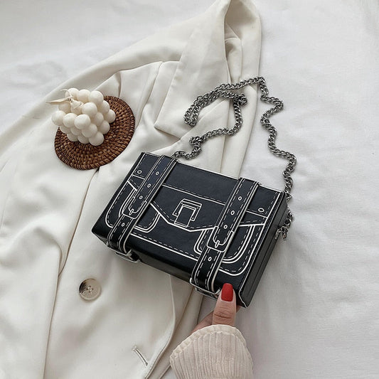 Black and White Box Purses and Handbags
