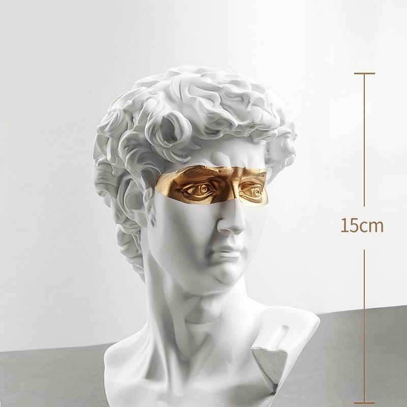 Resin David Bust Sculpture: Elegant Office and Home Decor Accessory