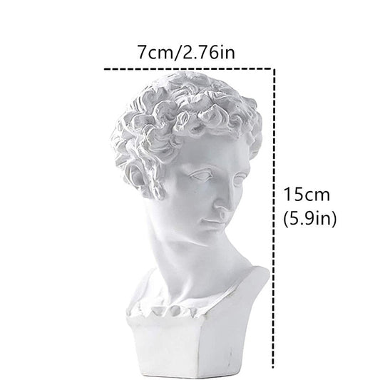 Resin David Bust Sculpture: Elegant Office and Home Decor Accessory