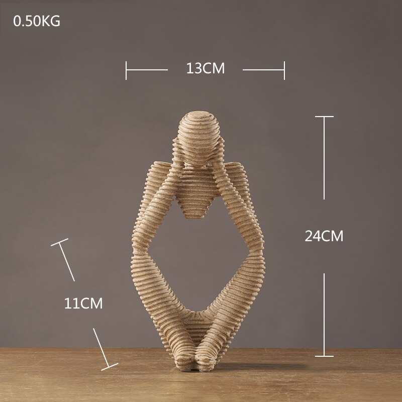 Nordic Abstract Character Figurine - Modern Art Resin Sculpture for Home Room Decor