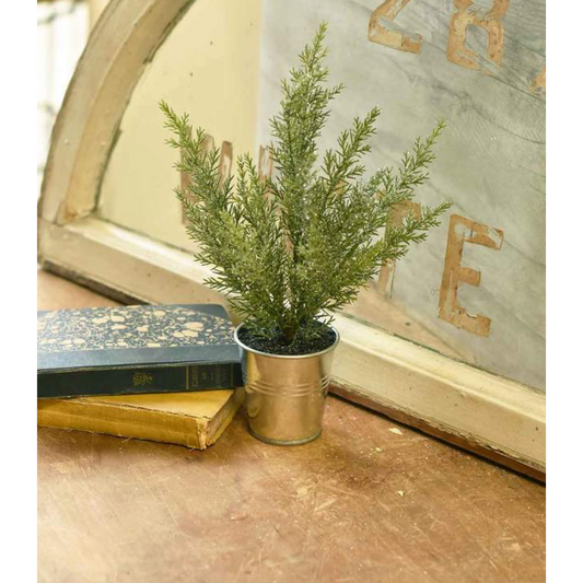 Potted Glittered Cedar Tree