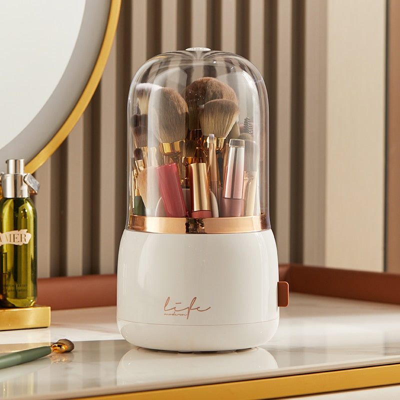 360°Rotating Makeup Organizer Makeup Brush Holder