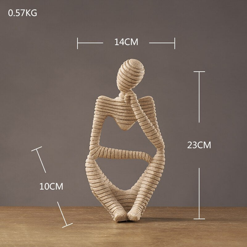 Nordic Abstract Character Figurine - Modern Art Resin Sculpture for Home Room Decor