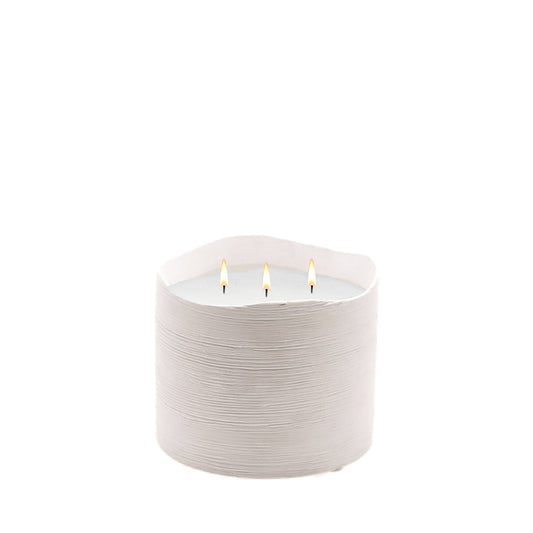 Stone Candles Decor White Delphi Web 16oz