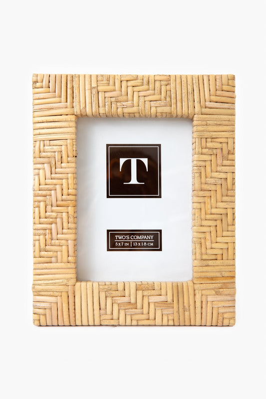 Zig Zag Rattan 5x7 Picture Frame