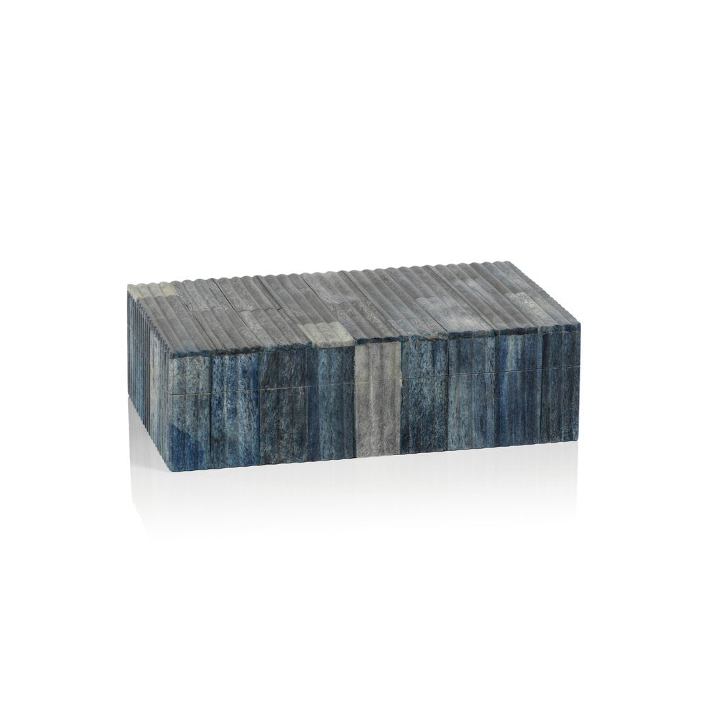 Biarritz Blue Ribbed Box