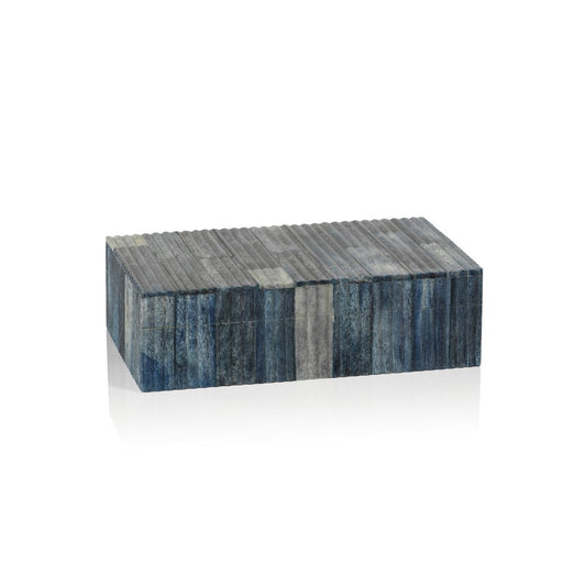 Biarritz Blue Ribbed Box