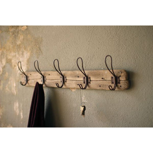 Recycled Wood and Wire Coat Hook