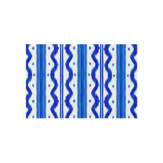 Coastal Blue Ikat Rug