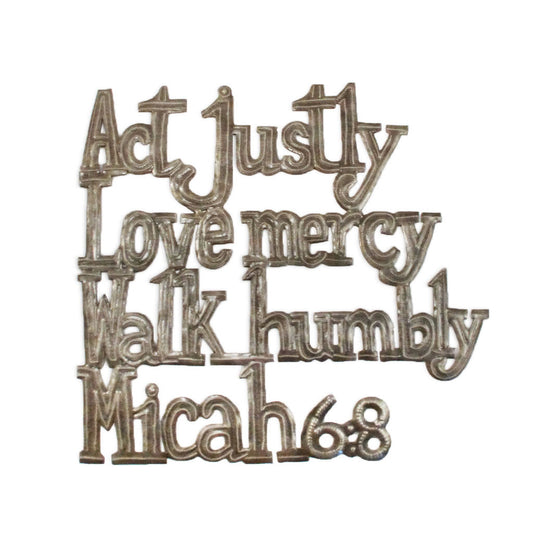 Act Justly Metal Art