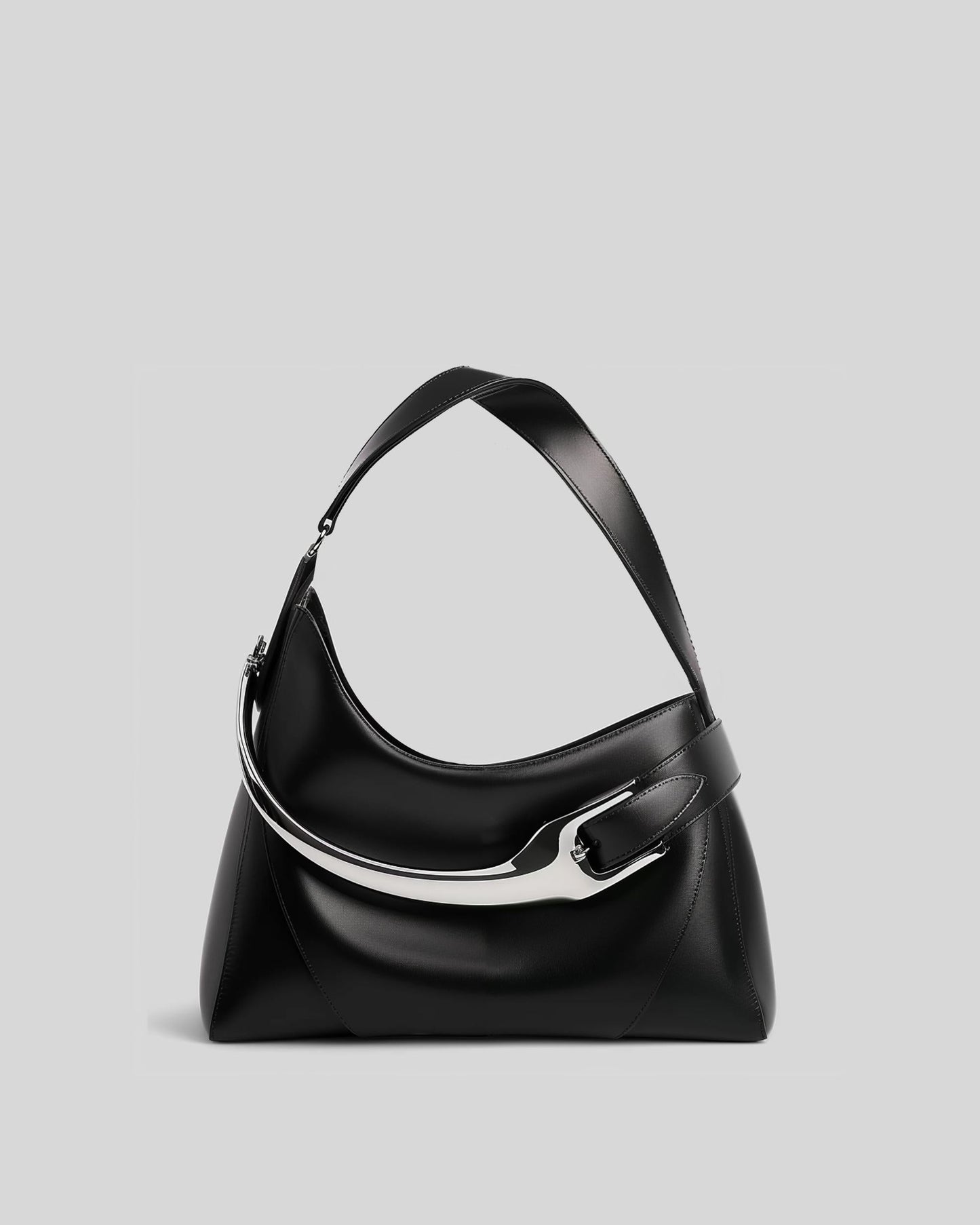 Asymmetric Shoulder Bag- Black